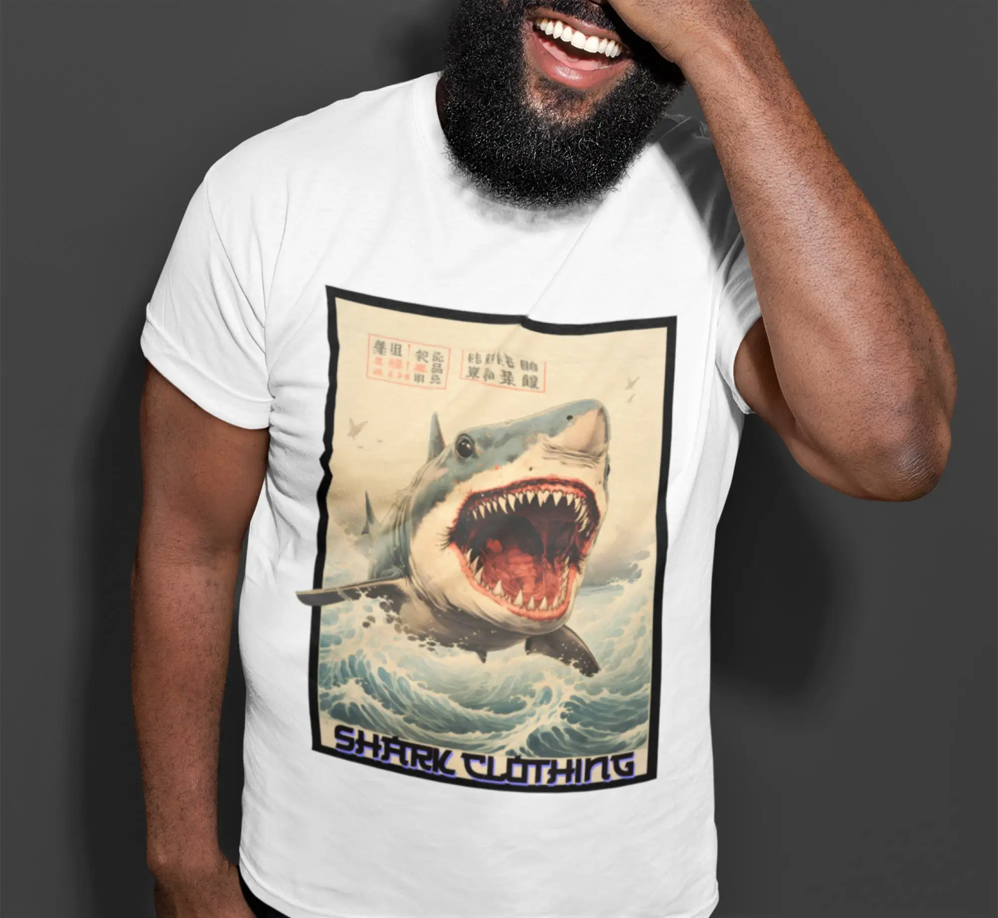 Japanese shark T Shirt Heavy C - Japanese Man Lifestyle review and price