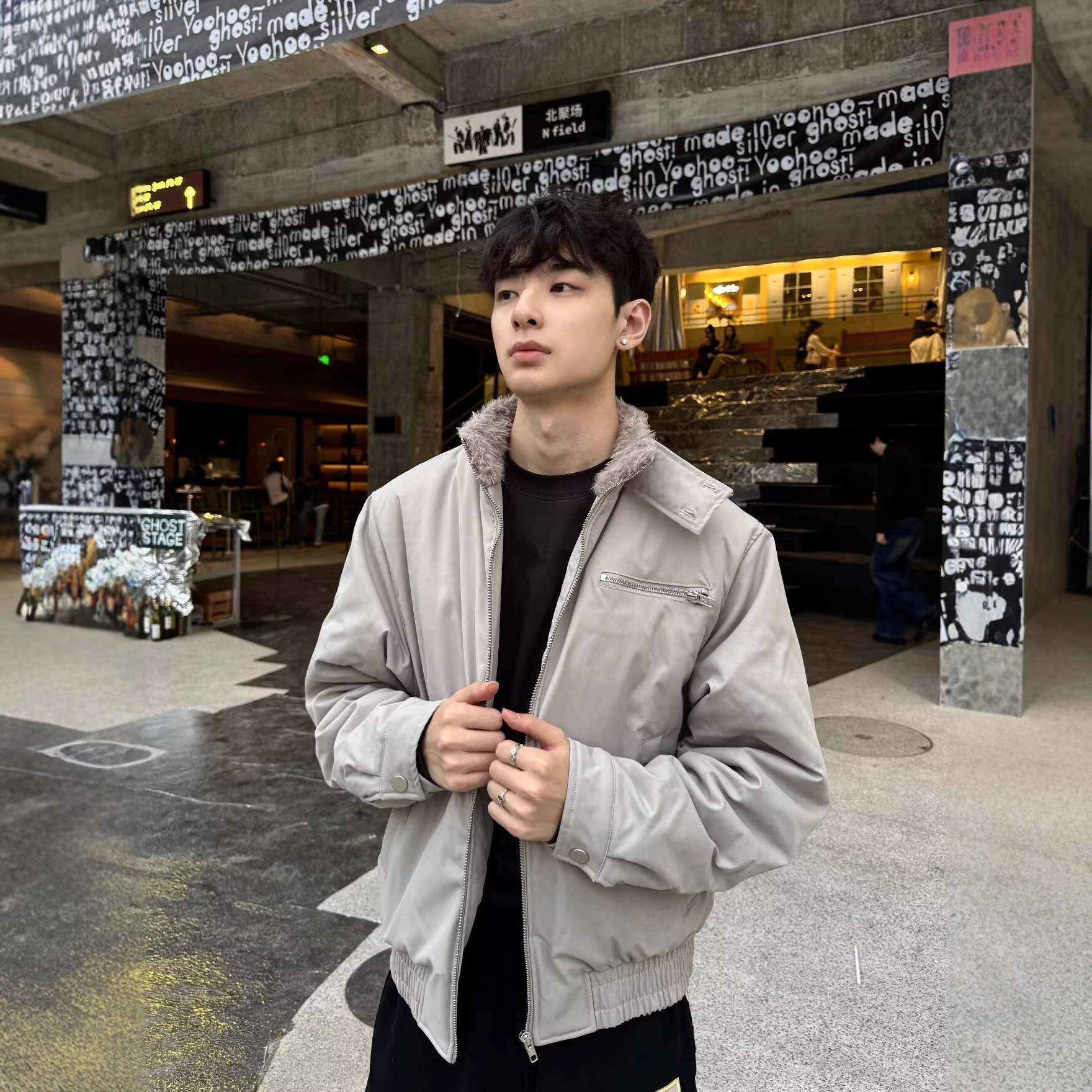 Fur Collar Neck Jackets Mens A - Japanese Man Lifestyle review and price